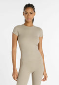 RIBBED FITTED T-SHIRT Media 1