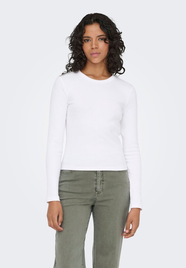 ONLY ONLVAL L/S O-NECK TOP JRS NOOS - Long sleeved top - bright white