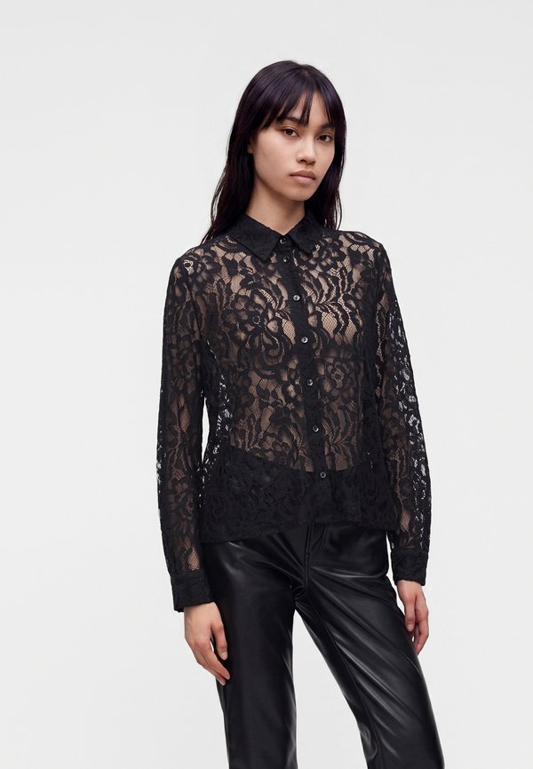 ONLY ONLBIRUN SHIRT - Button-down blouse - black