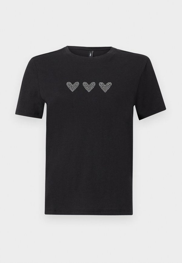 ONLY ONLARIANA O NECK BOX - Print T-shirt - black