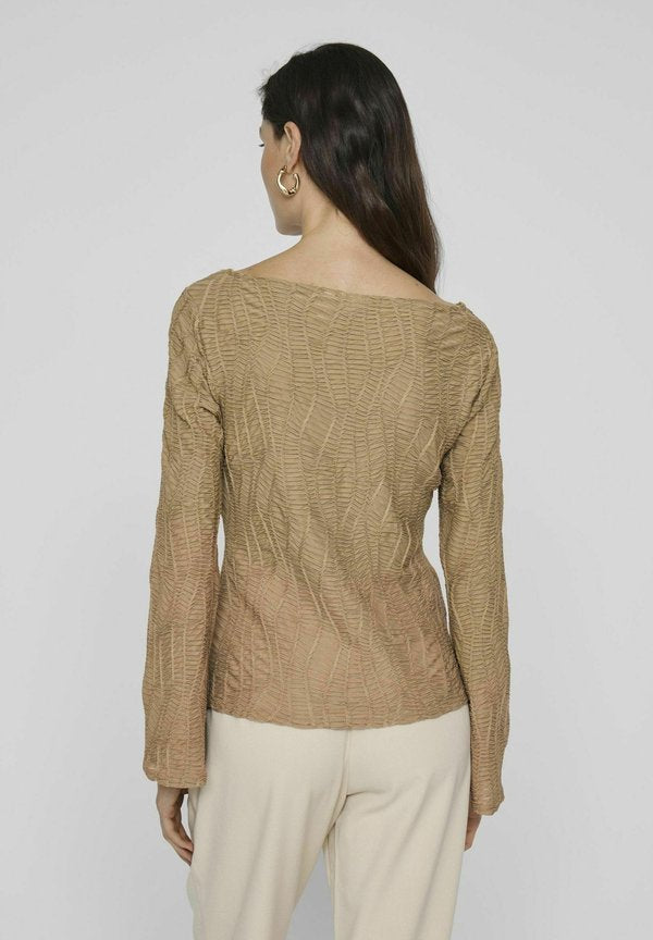 VILA Long sleeved boatneck