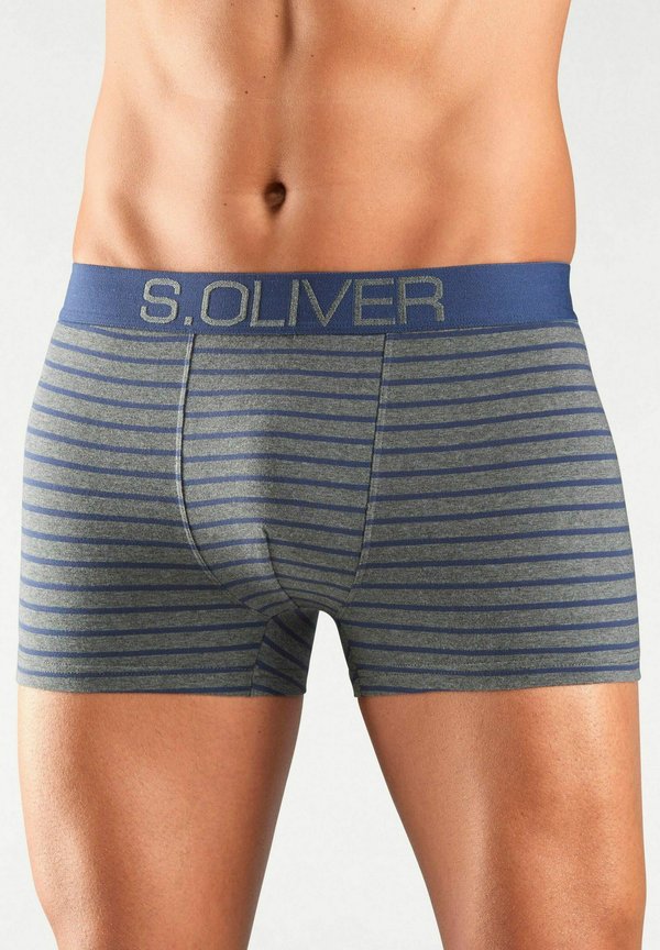 s.Oliver RETRO 4ER PACK BEQUEM  - Trunks - grau gestreift   bordeaux gestreift   blau gestreift   anthrazit gestreift