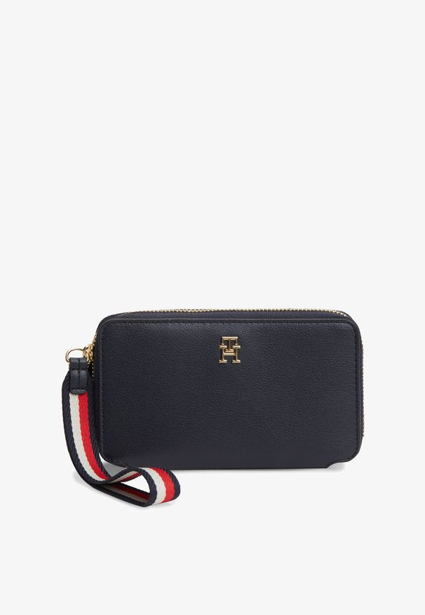Tommy Hilfiger LOGOTAPE COMPACT ZIP AROUND - Wallet - space blue
