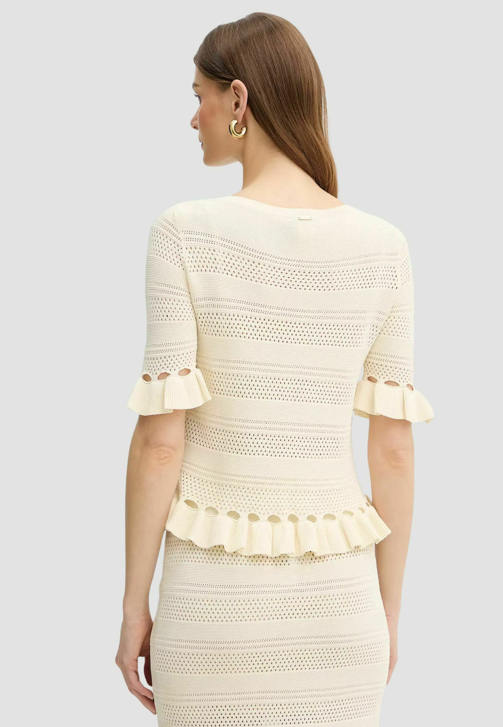 TWINSET MAGLIA CON VOLAN