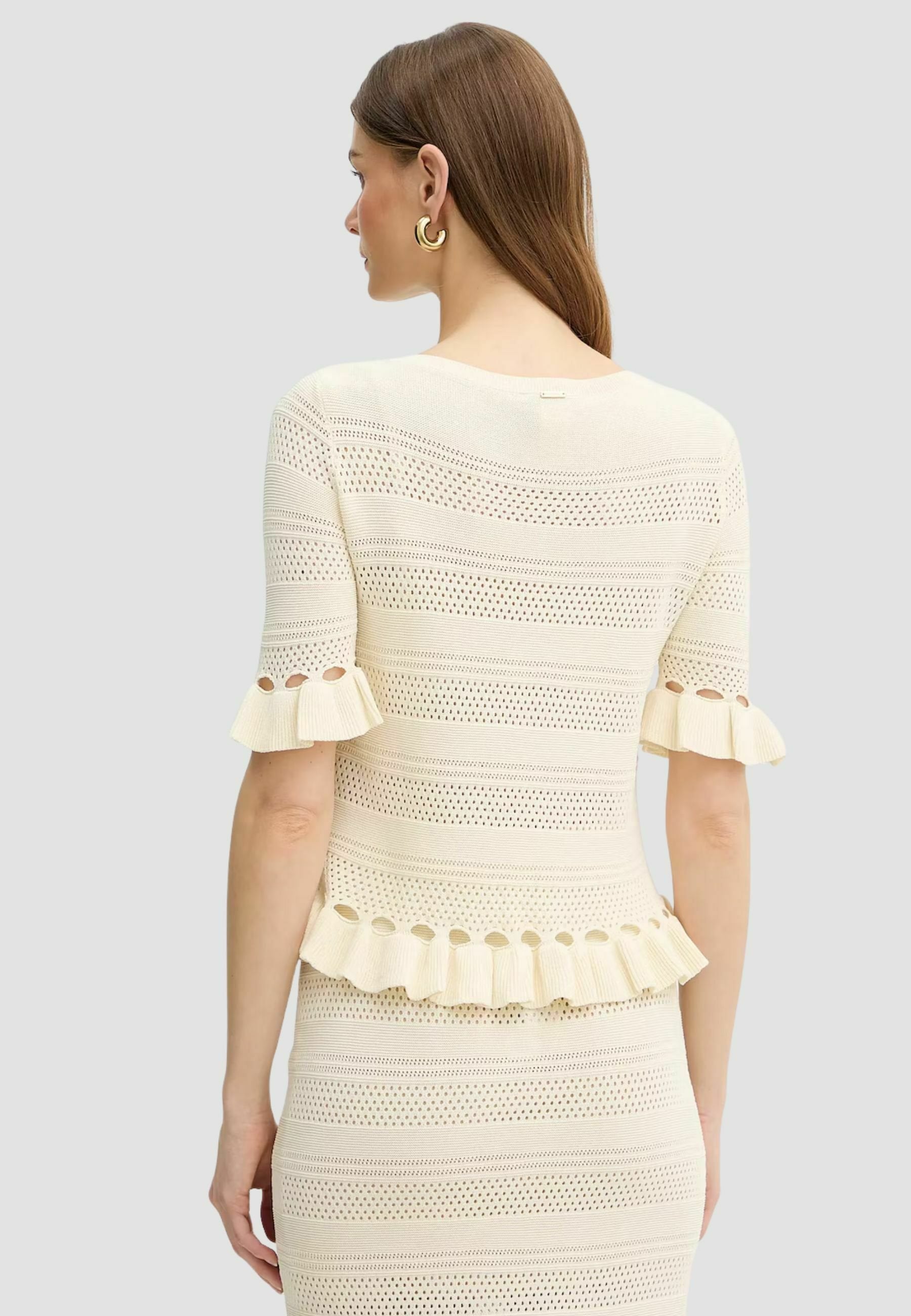 TWINSET MAGLIA CON VOLAN