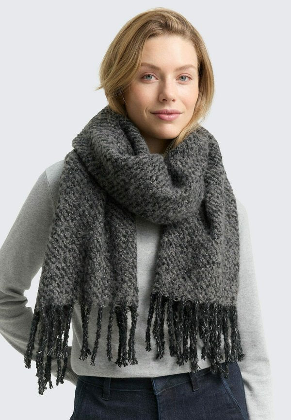 TOM TAILOR MIT GLITZER-EFFEKT - Scarf - deep black