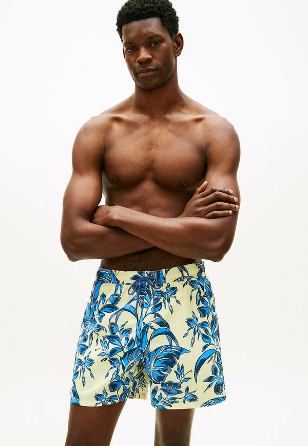 Tommy Hilfiger MEDIUM DRAWSTRING PRINT - Swimming shorts - vintage tropical floral yellow