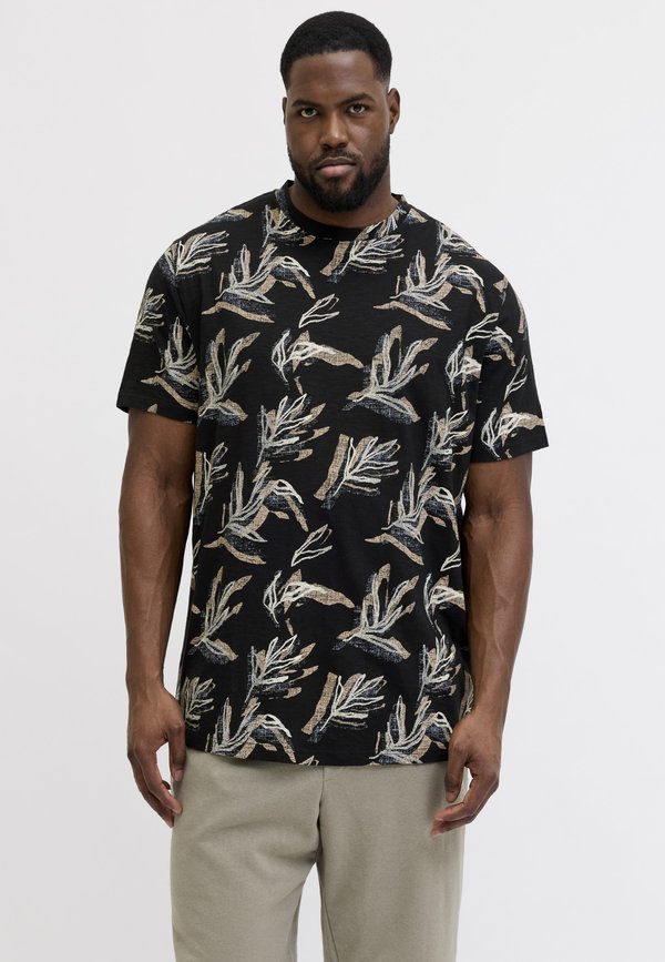 Jack & Jones JORMONTAUK TEE CREW NECK - Print T-shirt - black