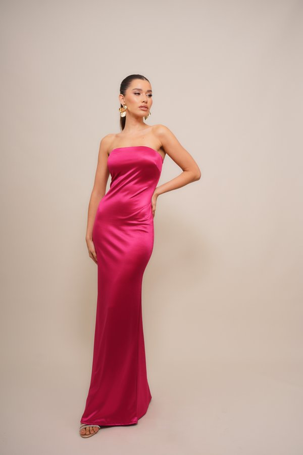 WAL G TALL DAHLIA BANDEAU MAXI