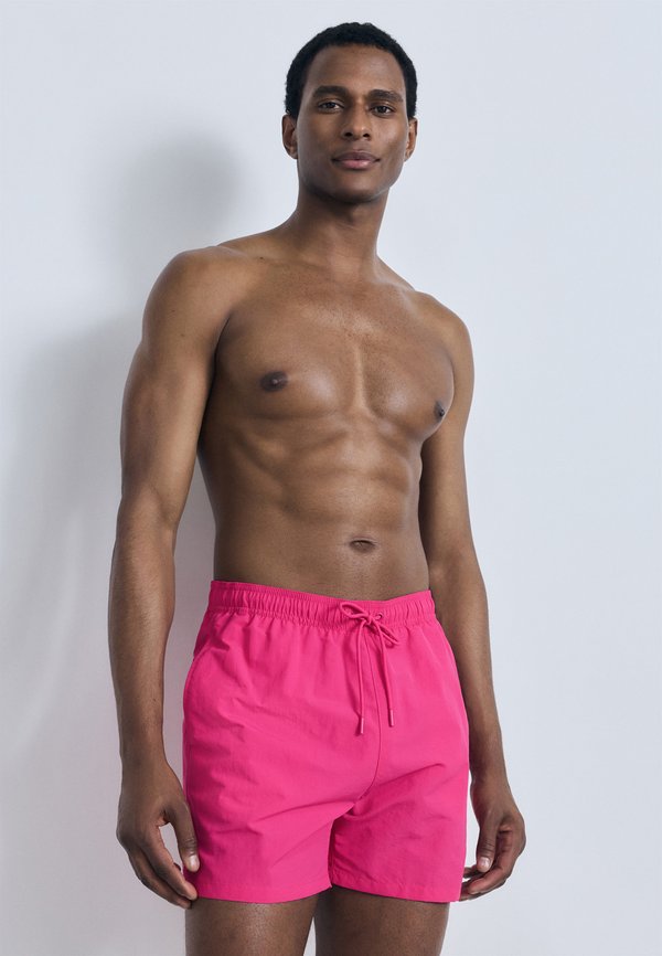 Tommy Hilfiger FLAG EMBROIDERY MID LENGTH SWIM SHORTS - Swimming shorts - party pink