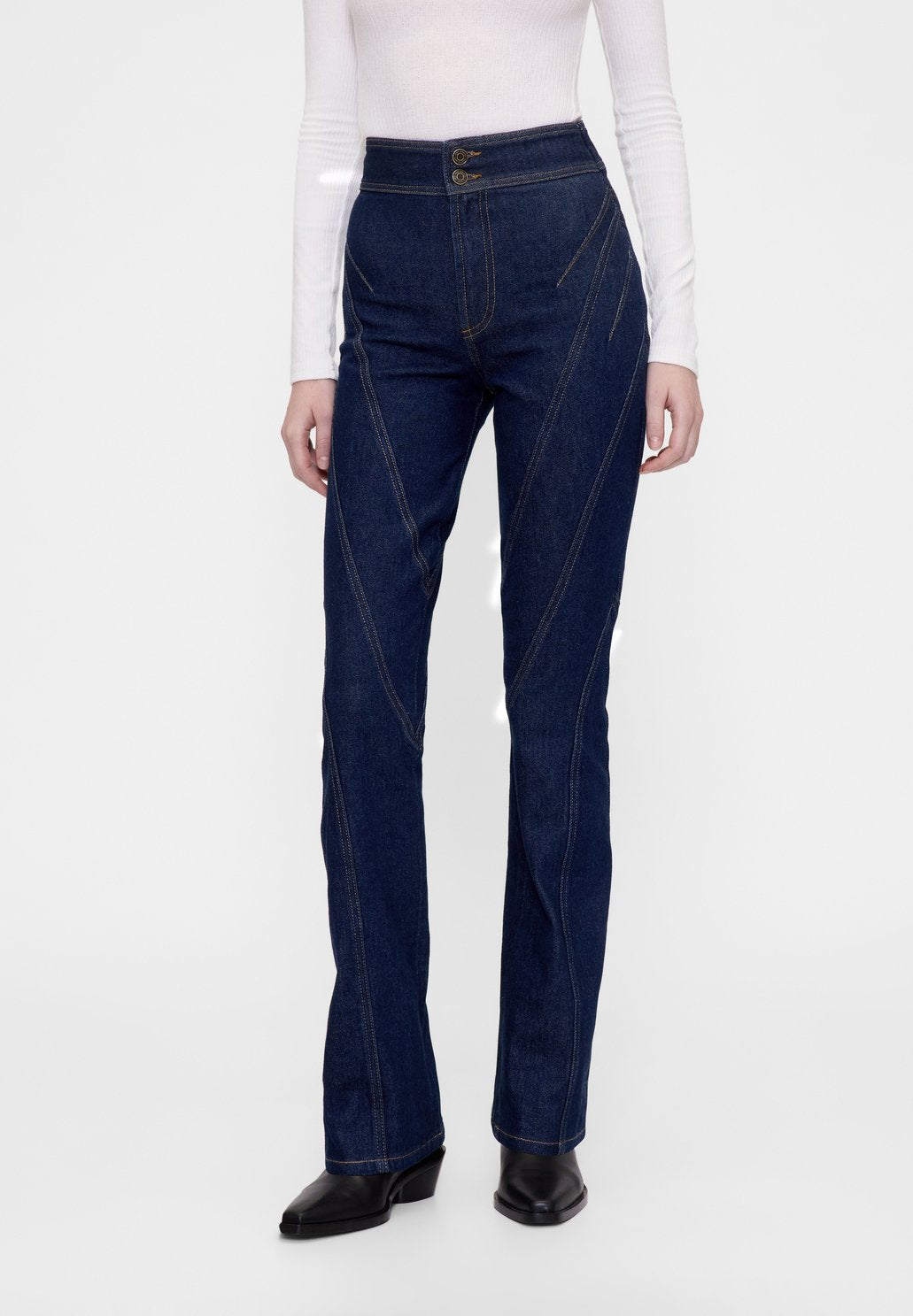 GAP GAPSTUDIO HIGH RISE SEAMED BOOT JEANS