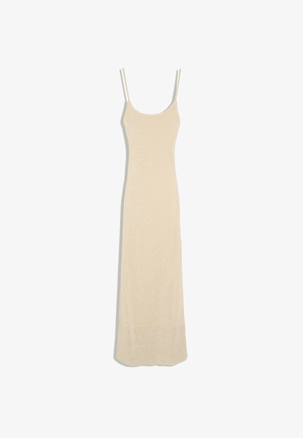 Bershka DRESS - Maxi dress - beige
