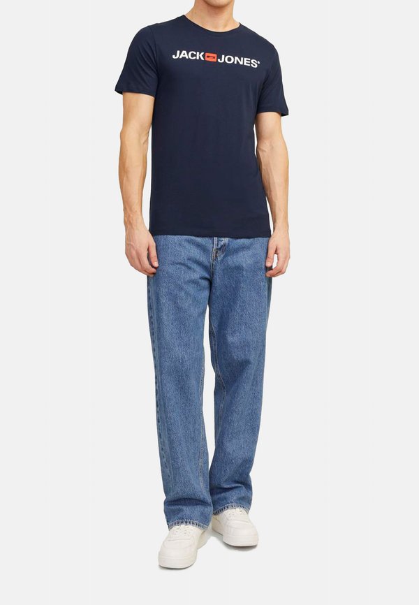 Jack & Jones 3 PACK - Print T-shirt - blau   grau   weiß