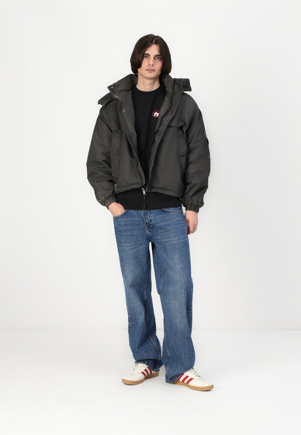 LOW LIGHTS STUDIOS® WASHED MOON PUFFER JACKET UNISEX