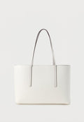Calvin Klein FOIL LOGO TOTE POUCH - Tote bag - white alyssum