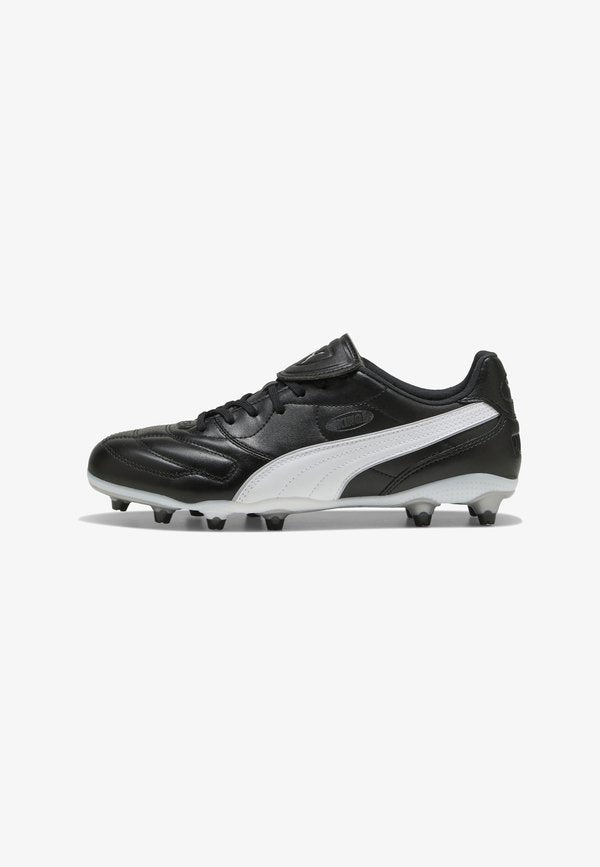 Puma KING LIGA FG/AG - Firm-ground football boots - black- silver- white