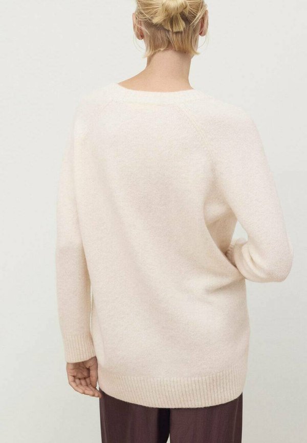 Mango V-NECK SWEATER - Jumper - off-white