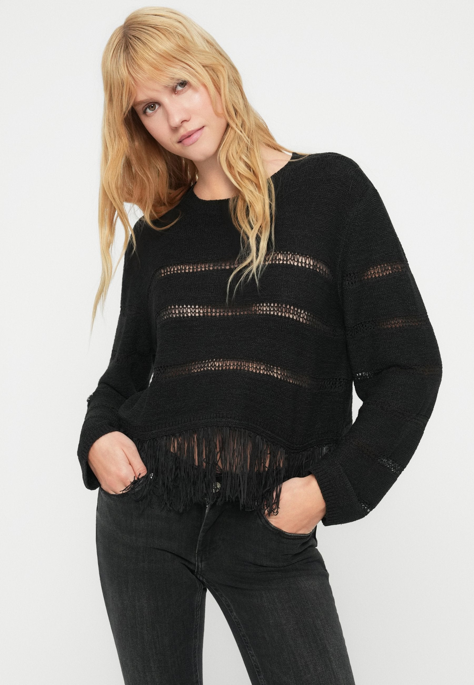 ONLY ONLLEA FRINGE O NECK