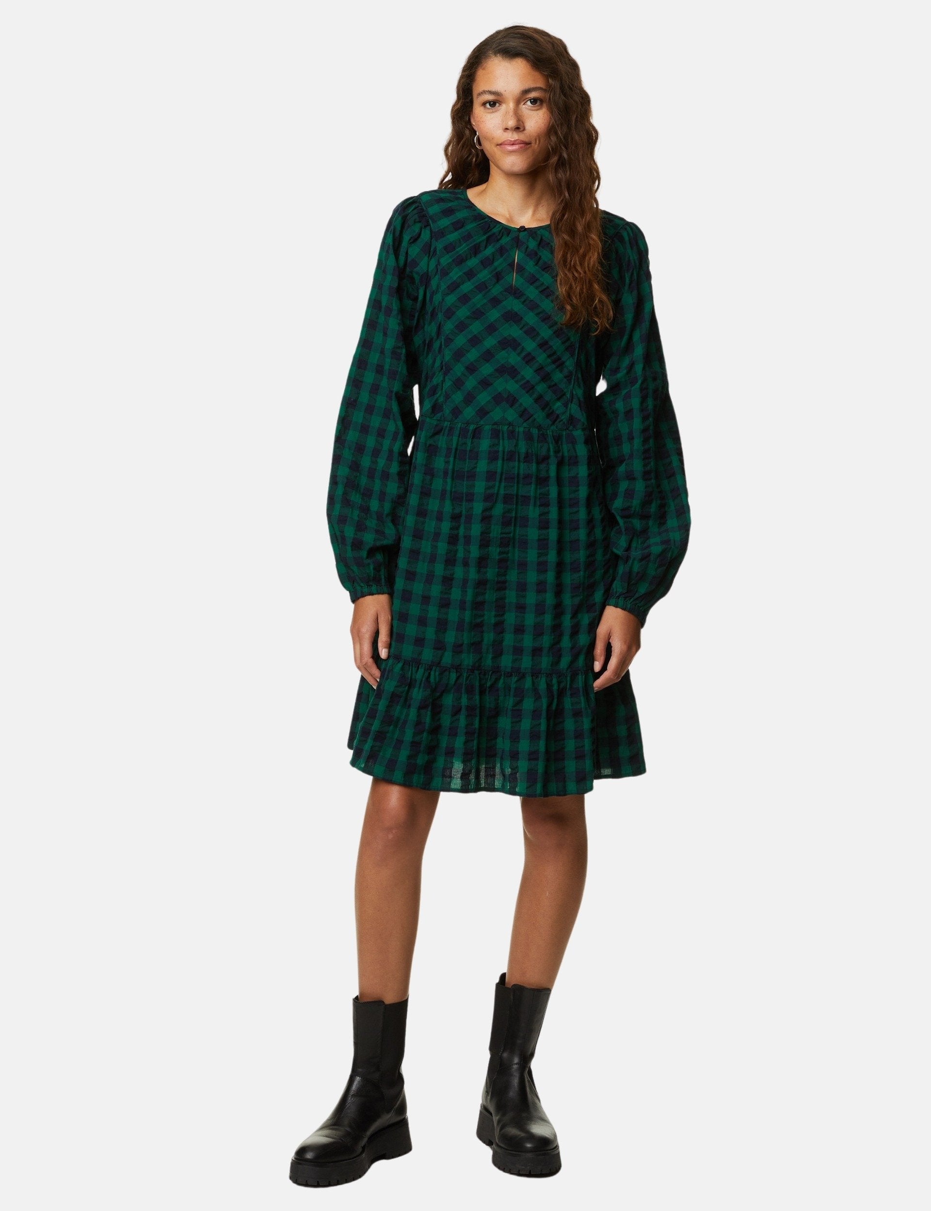 Marks & Spencer CHECKED KNEE LENGTH TIERED