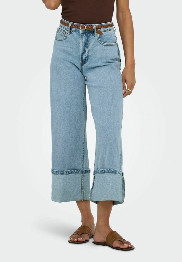ONLY Wide-fit ONLMADISON High waist Wide Leg Fit - Relaxed fit jeans - light blue denim