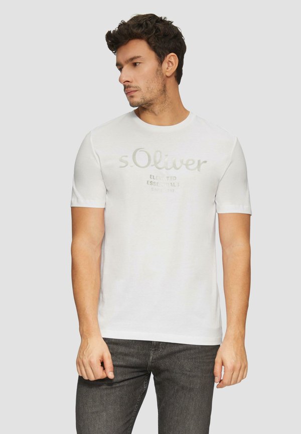 s.Oliver Print T-shirt - weiß