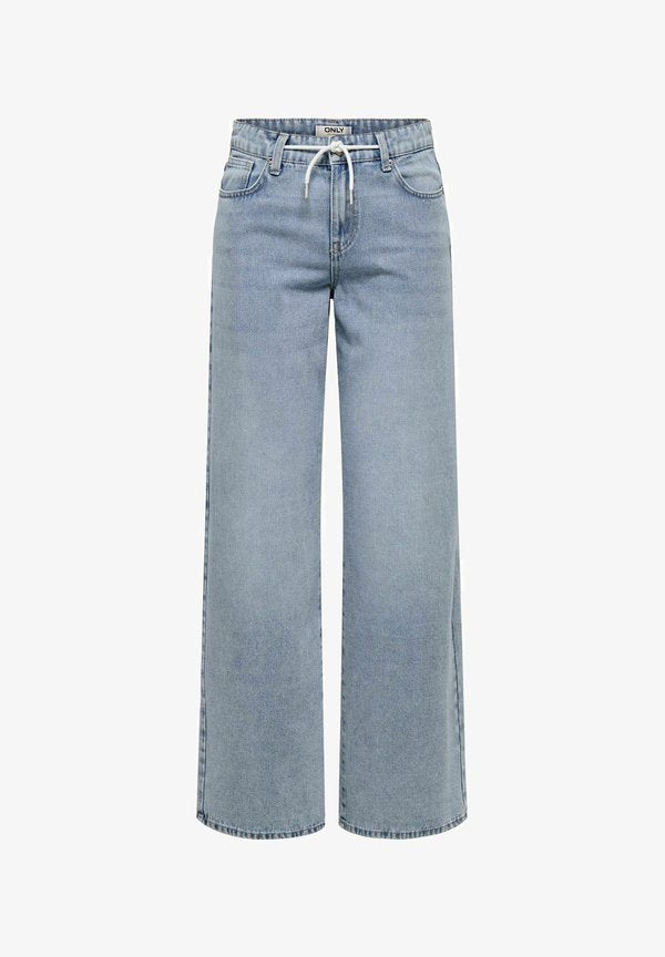 ONLY Wide-fit ONLBLISS Mid waist Wide Leg Fit - Wide Leg - light blue denim