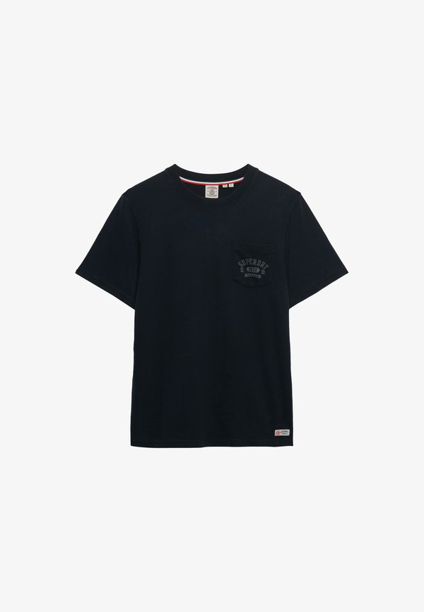 Superdry & Co SUPERDRY VINTAGE PREP RELAXED POCKET T-SHIRT.. - Print T-shirt - eclipse navy