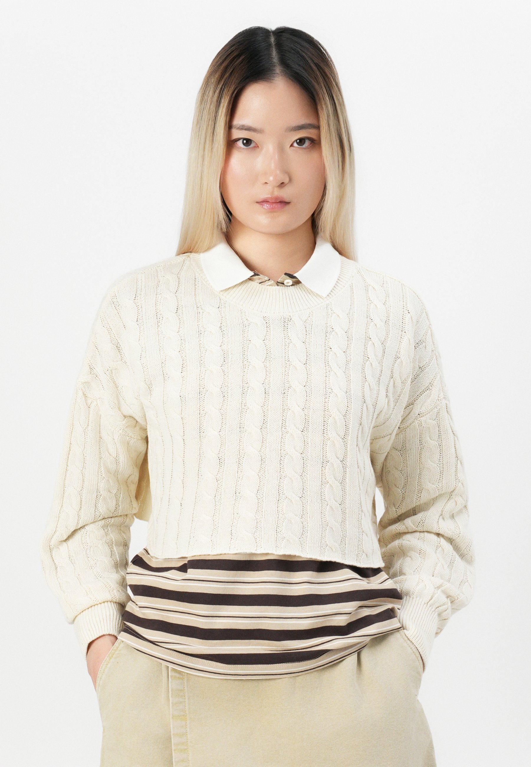 ONLY ONLBIRTIE SHORT CABLE O NECK