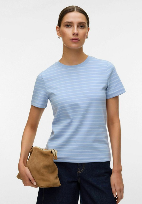 Vero Moda AWAVANI - Print T-shirt - brunnera blue