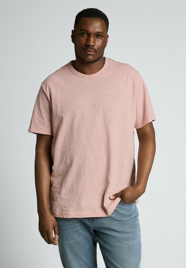 TOM TAILOR TOM TAILOR T-SHIRT PLUS SIZE - T-SHIRT IN MELANGE-OPTIK - Basic T-shirt - twinkle pink
