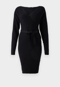 Vero Moda Knitted VMHOLLYREM Long - Jumper dress - black