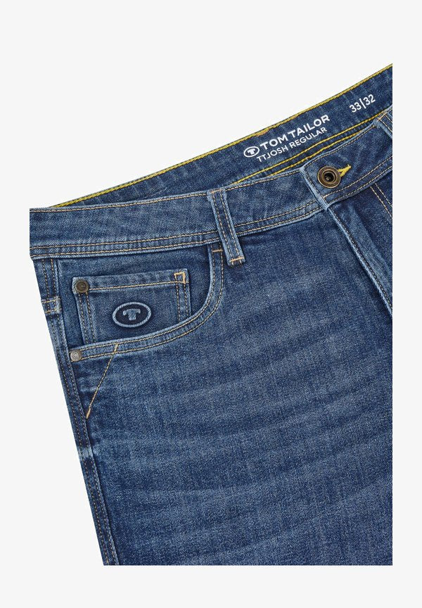 TOM TAILOR JOSH - Straight leg jeans - mid stone wash denim