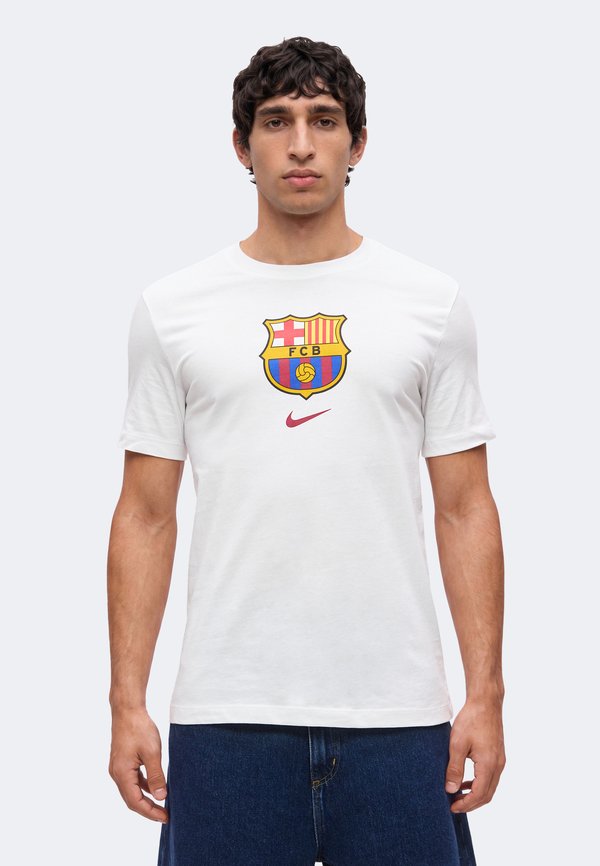 Nike Performance FC BARCELONA CREST TEE - Club wear - white