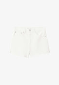 Mango ADULT - Denim shorts - white
