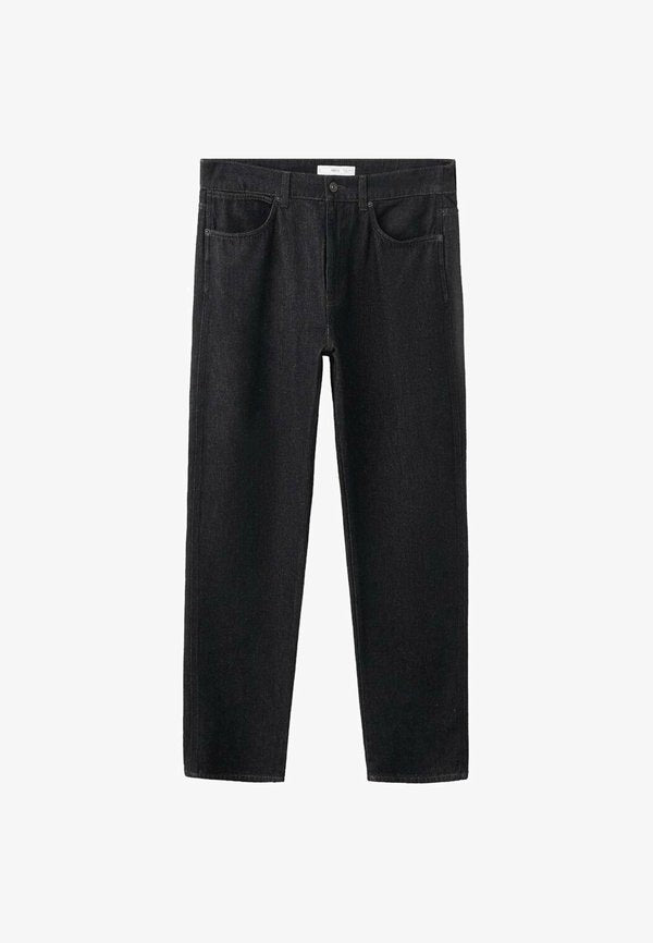 Mango Straight leg jeans - black denim