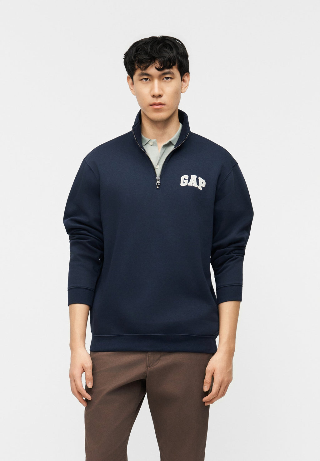 GAP HERITAGE ZIP MOCK