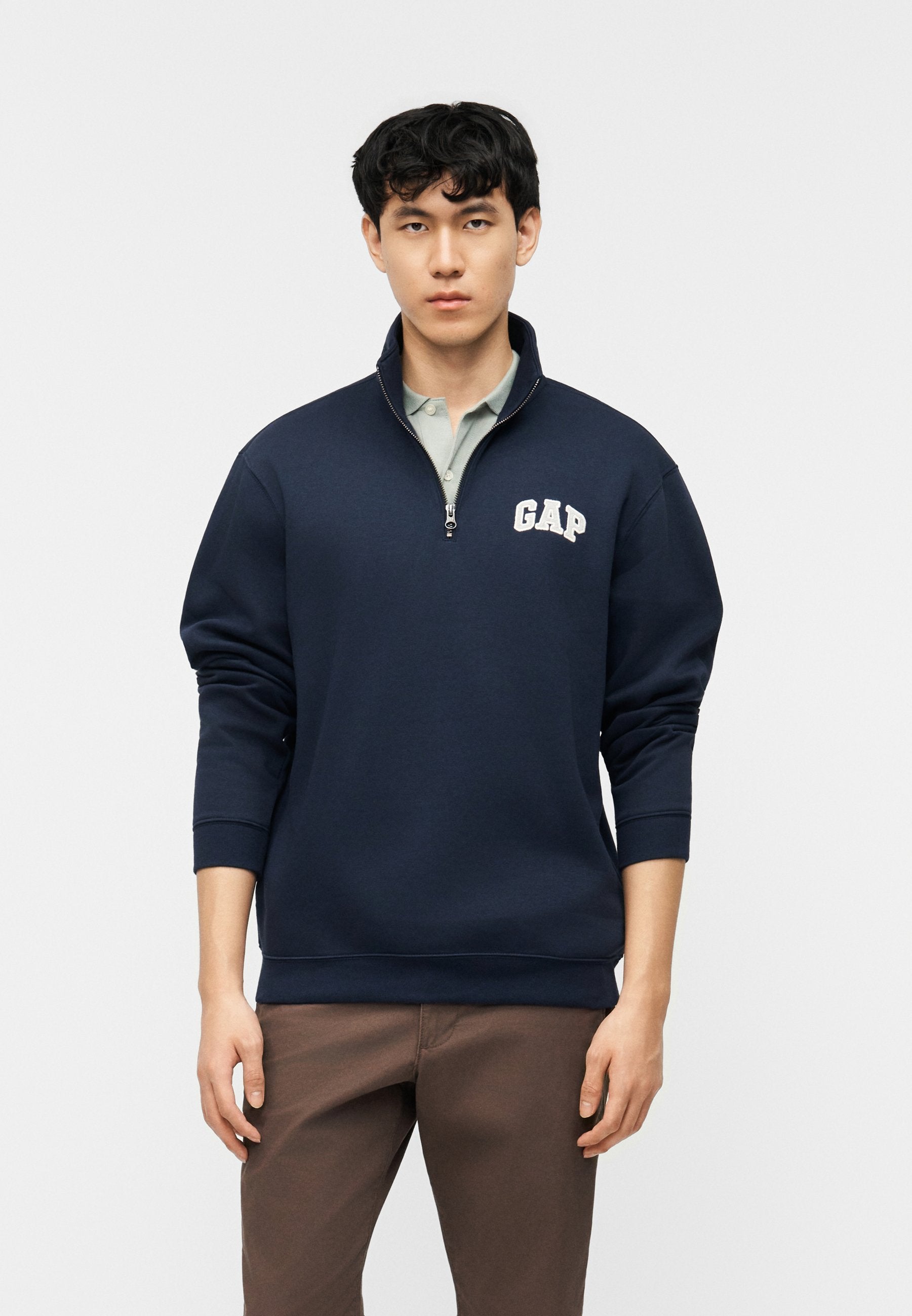 GAP HERITAGE ZIP MOCK