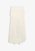 Bershka ASYMMETRIC LACE - MIDI SKIRT - A-line skirt - white