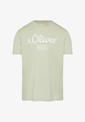 s.Oliver Print T-shirt - helles beige