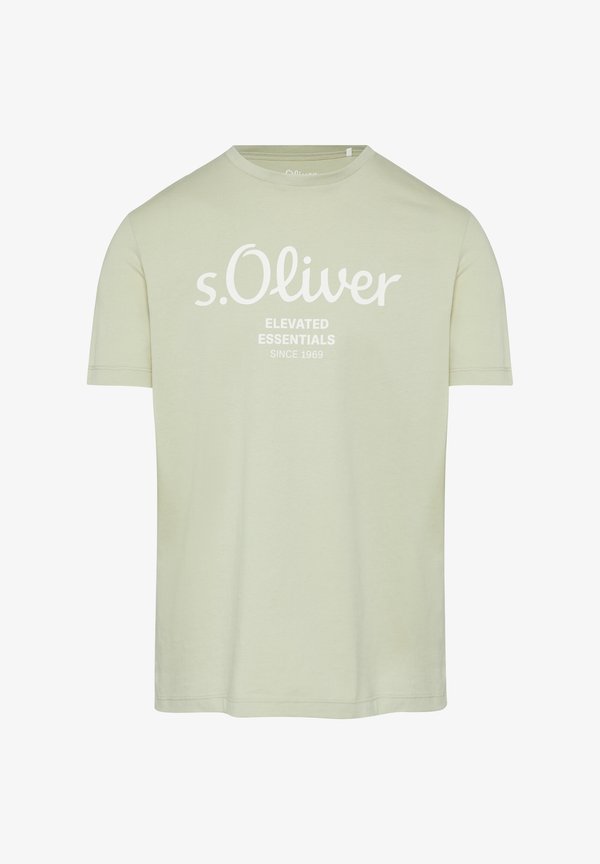 s.Oliver Print T-shirt - helles beige