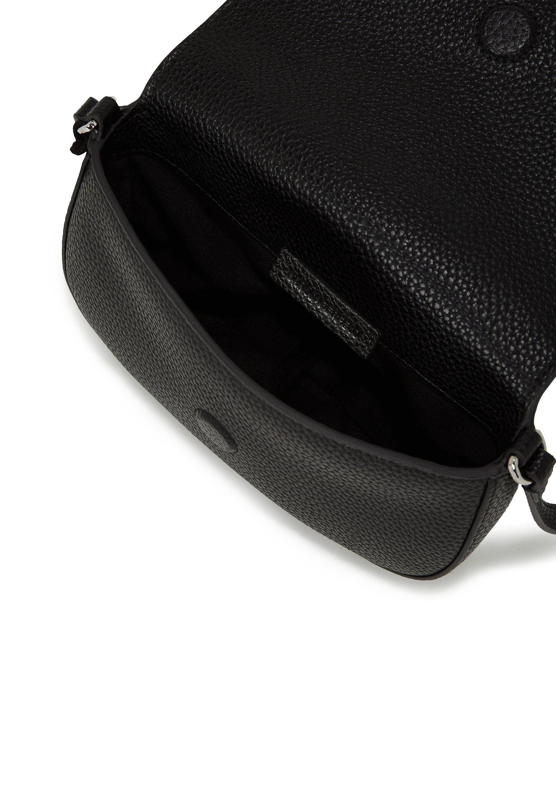 KARL LAGERFELD IKON PEBBLE PIN FLAP POUCH