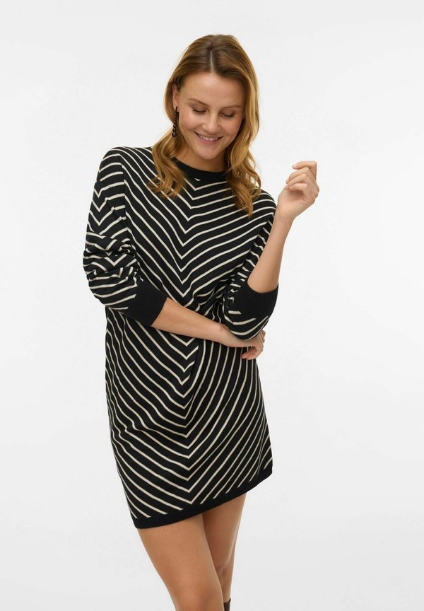 Vero Moda Knitted VMCAPRICORN Short - Jumper dress - black