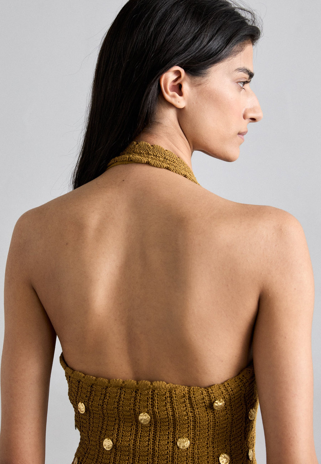 sandro ROBE MIDI MAILLE DOS NU