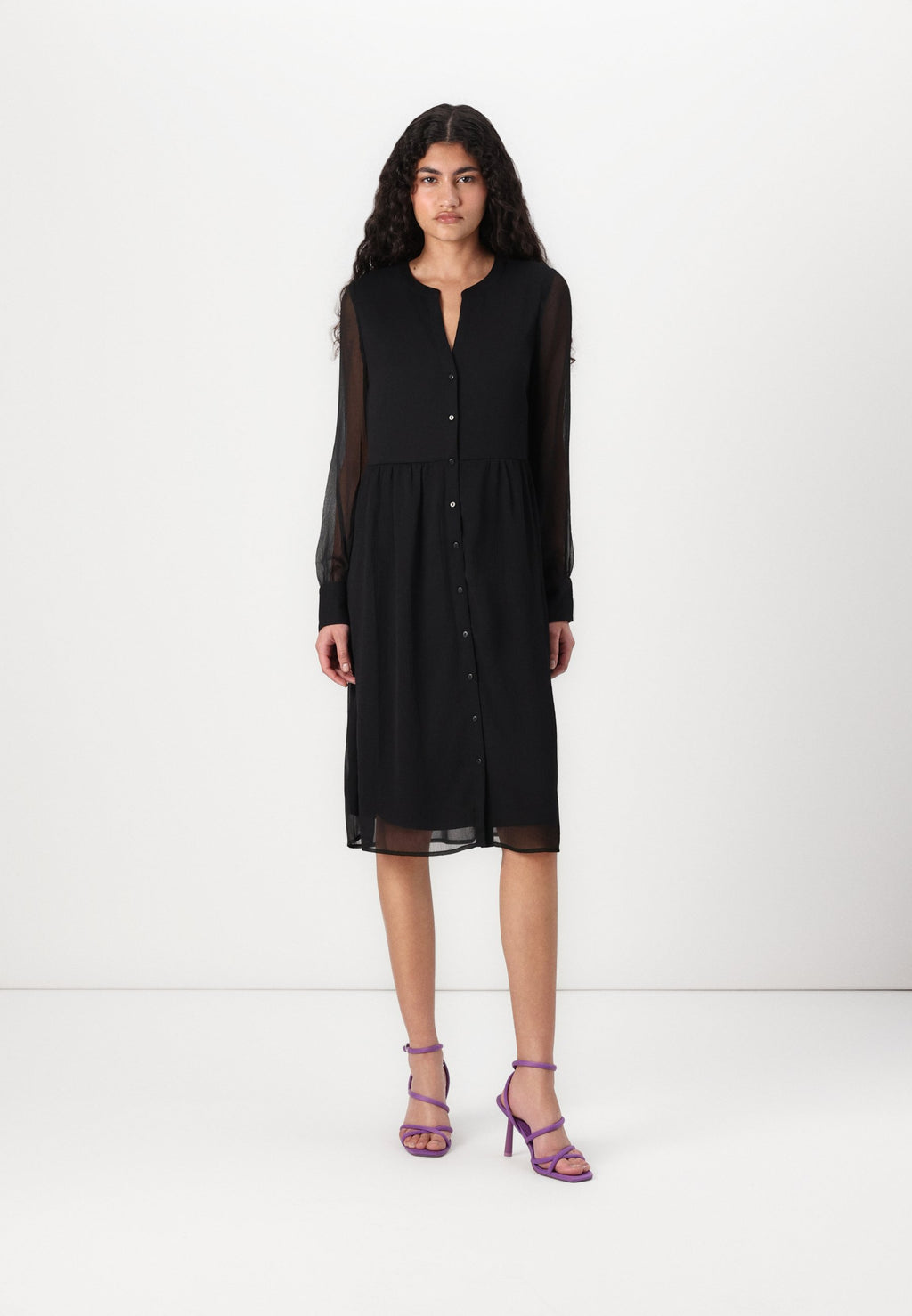 VILA VIFALIA V NECK DRESS