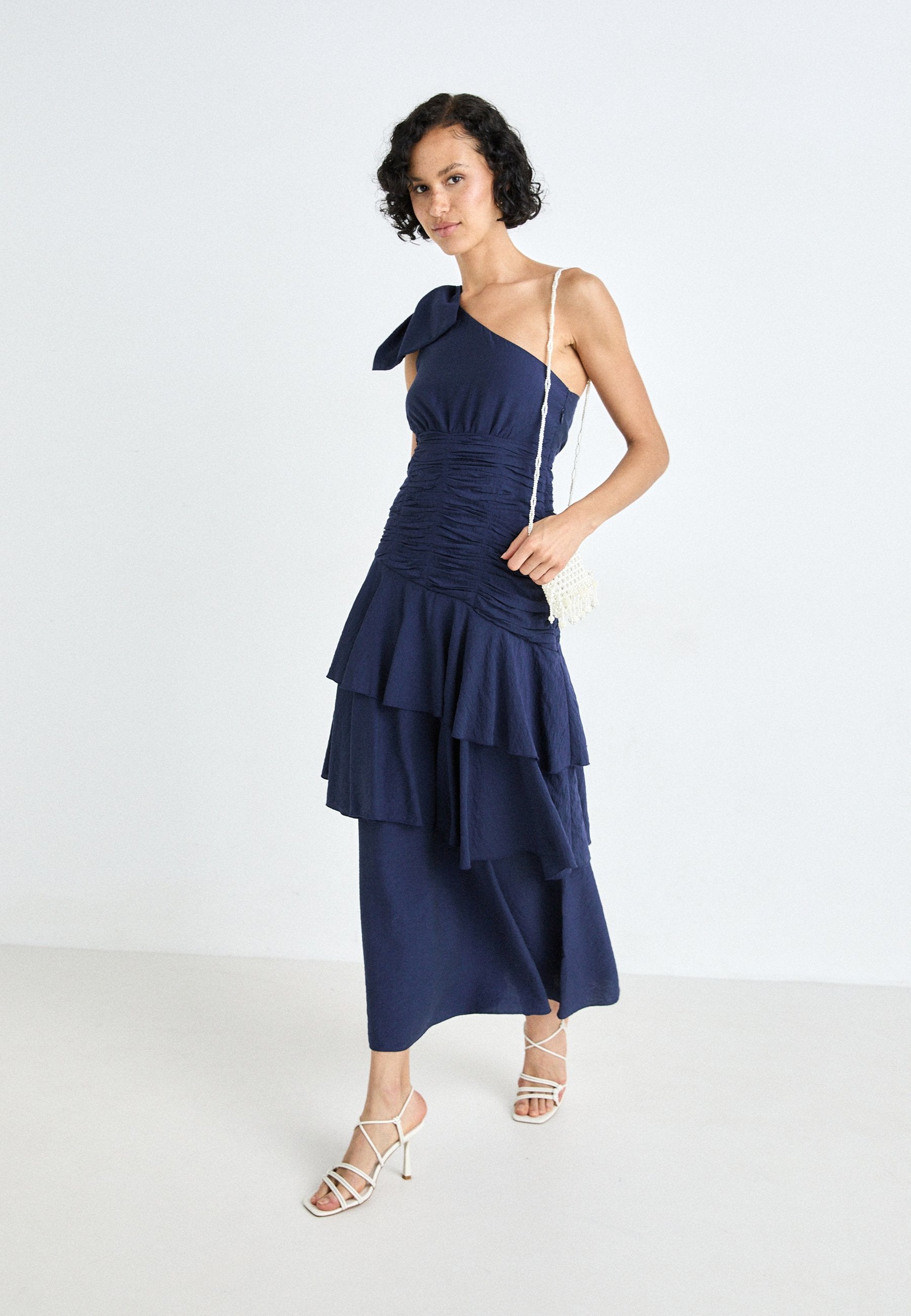 VILA VILINE ONE SHOULDER ANKLE DRESS