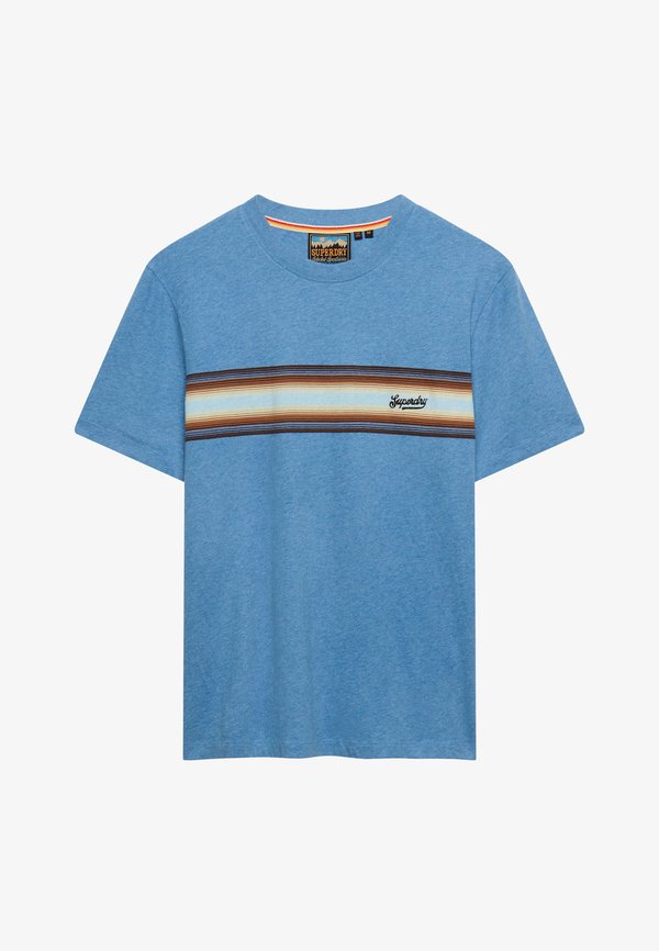 Superdry & Co SUPERDRY OUTDOOR STRIPE LOGO RELAXED T-SHIRT.. - Print T-shirt - cornflower blue marl