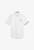 TOM TAILOR REGULAR FIT KURZARMHEMD MIT BRUSTTASCHE - Shirt - white