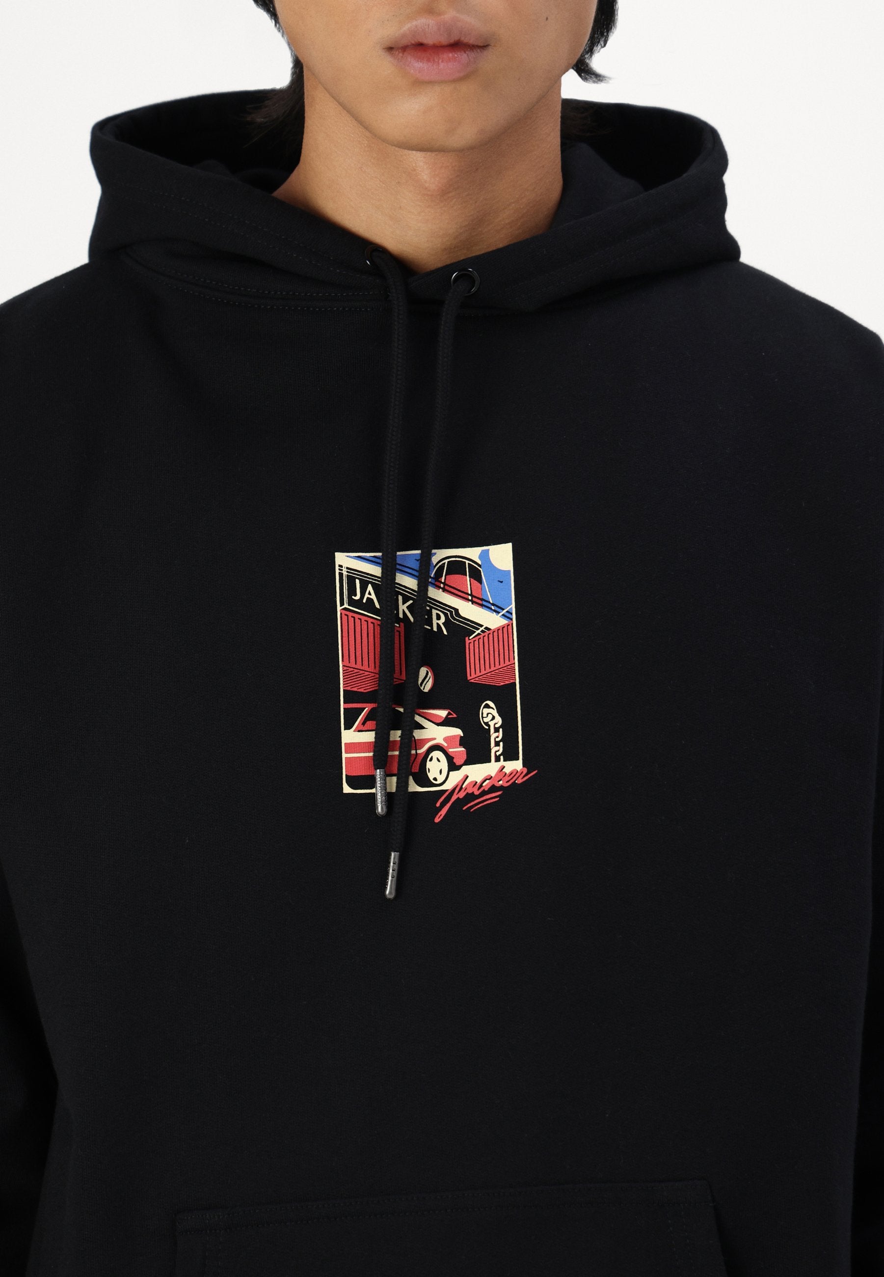 Jacker HOODIE BLACK TRADE UNISEX