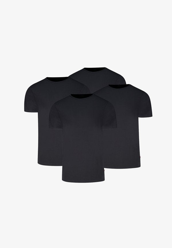 Levi's® LEVI’S HERREN T-SHIRT 4-ER PACK MEN HERREN UNTERHEMD RUND-AUSSCHNITT  - Undershirt - jet black