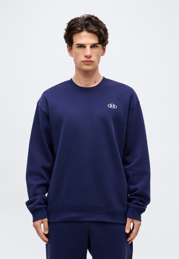 Under Armour RIVAL FLEECE - Sweatshirt - midnight navy/white